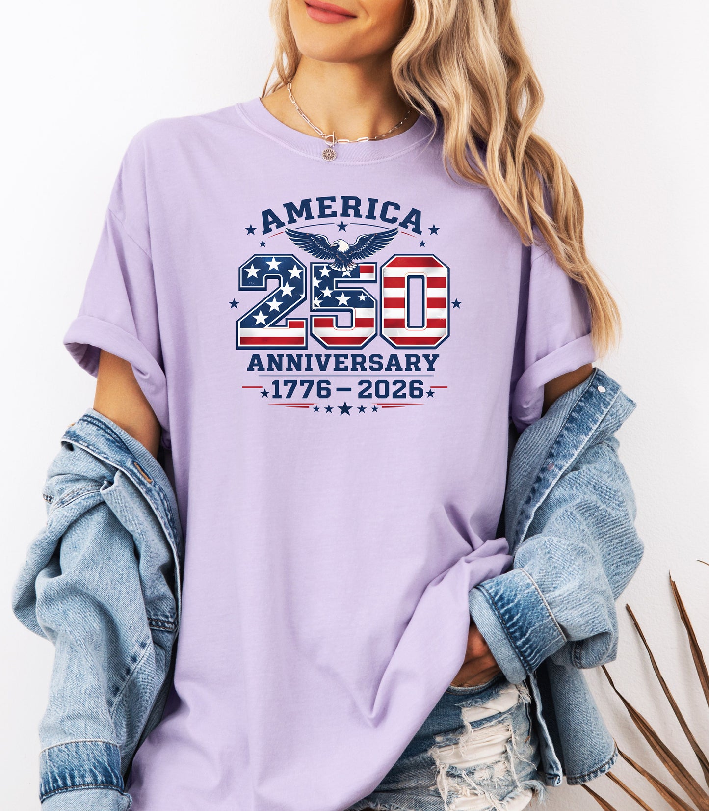 America 250 Anniversary T-shirt | 1776-2026 Patriotic Flag Design