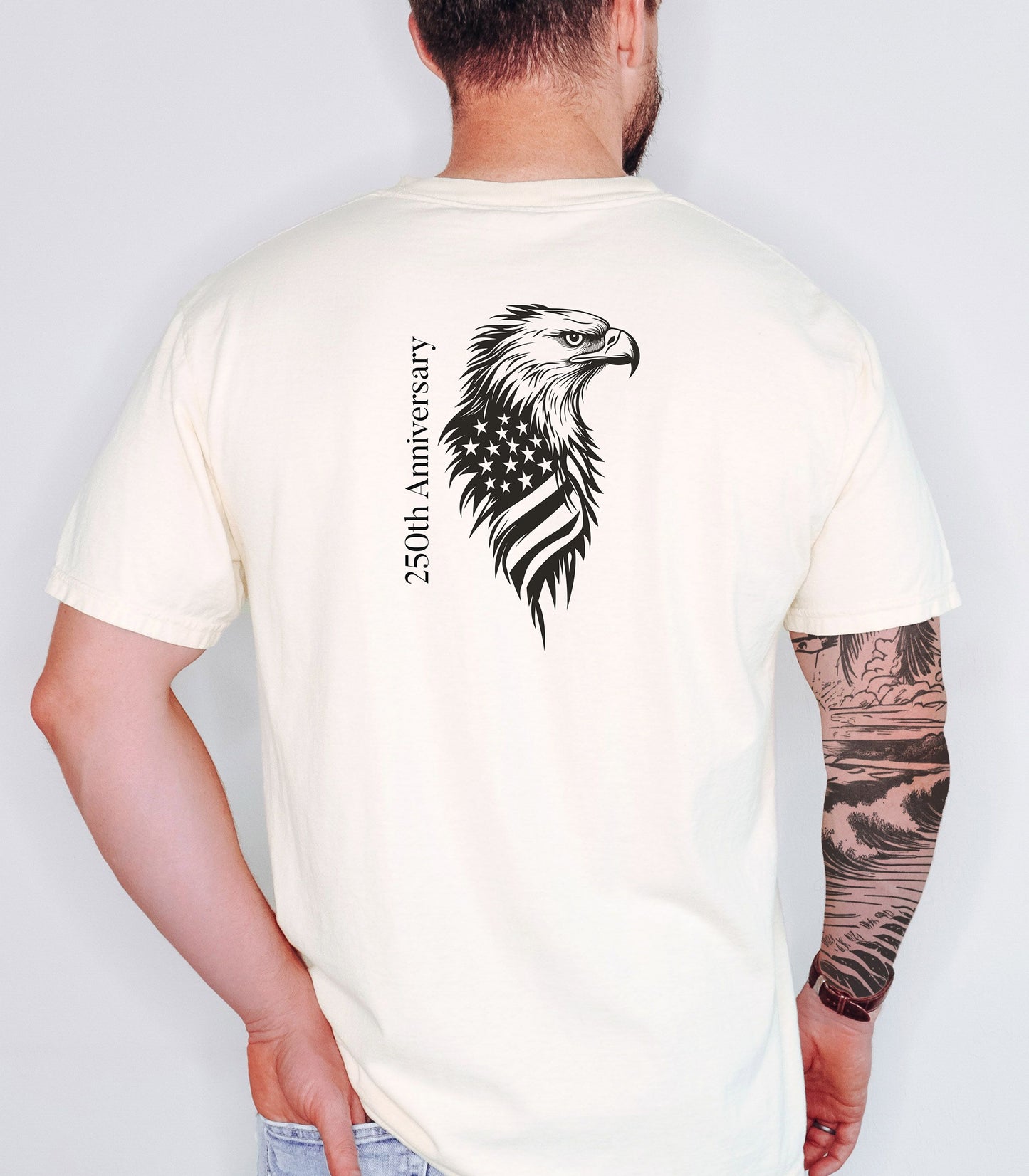 America 250th Anniversary T-Shirt, Patriotic Eagle Design