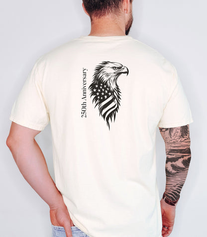 America 250th Anniversary T-Shirt, Patriotic Eagle Design