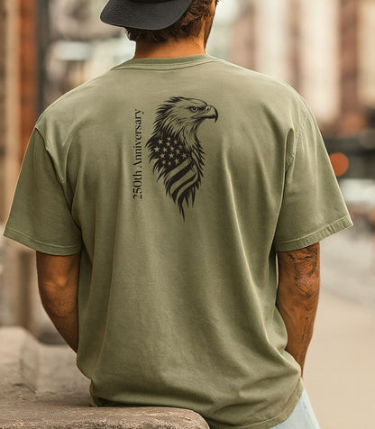 America 250th Anniversary T-Shirt, Patriotic Eagle Design