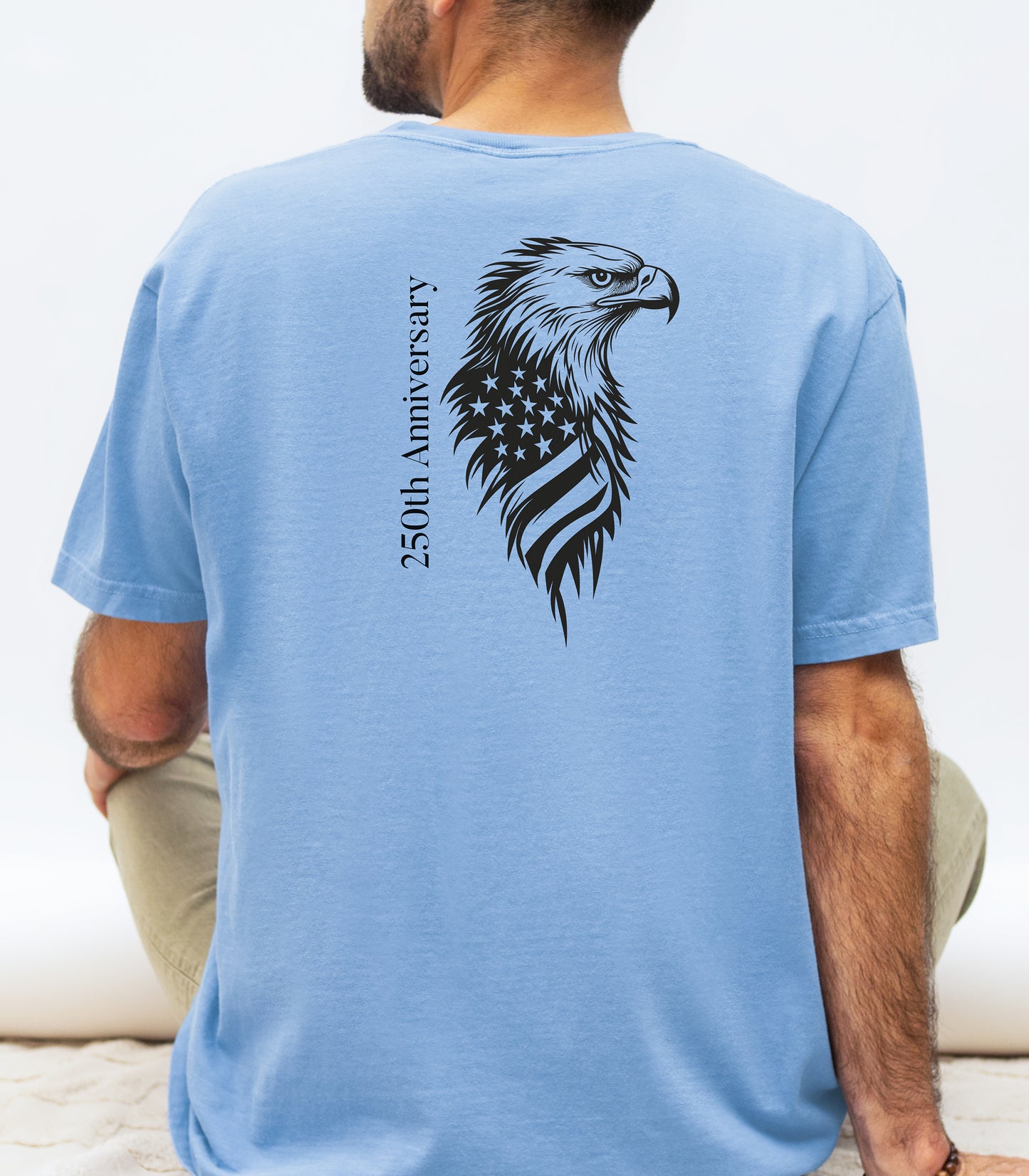America 250th Anniversary T-Shirt, Patriotic Eagle Design