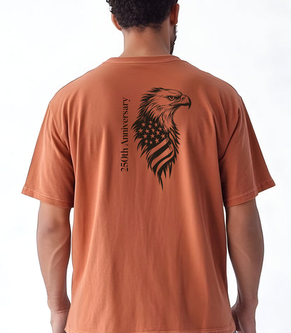 America 250th Anniversary T-Shirt, Patriotic Eagle Design