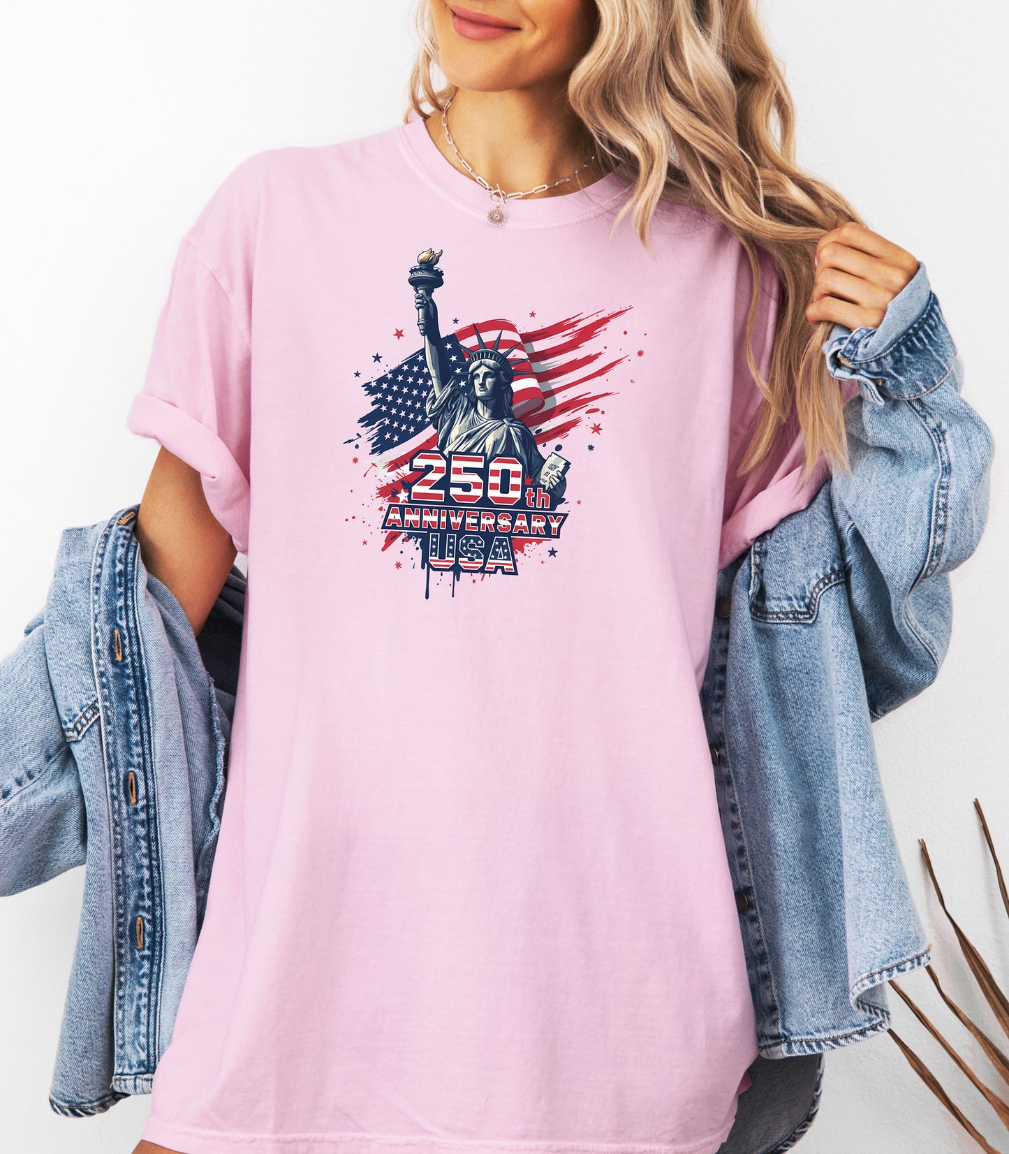 Statue of Liberty 250th Anniversary T-shirt | American Flag Graphic