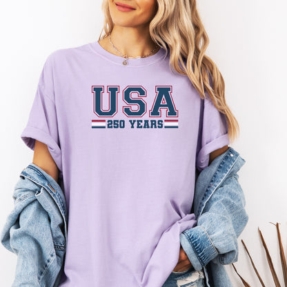 USA 250 Years T-Shirt, Patriotic Independence Day 250th Anniversary Tee