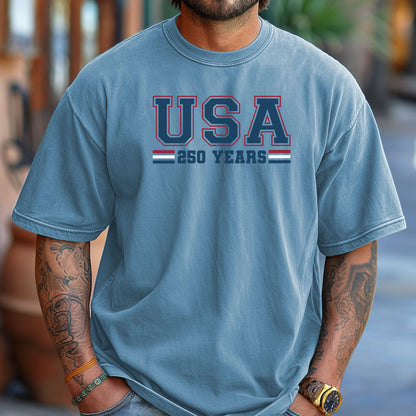 USA 250 Years T-Shirt, Patriotic Independence Day 250th Anniversary Tee