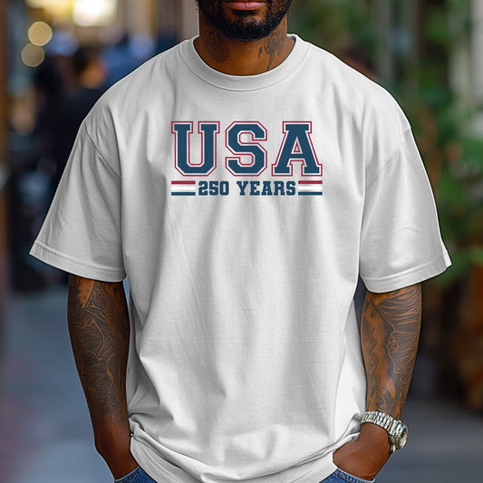 USA 250 Years T-Shirt, Patriotic Independence Day 250th Anniversary Tee