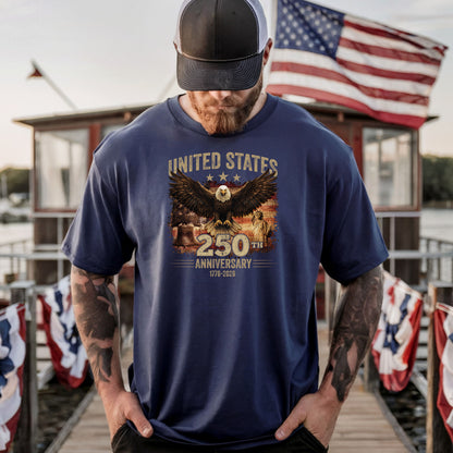 United States 250th Anniversary Eagle T-shirt, Independence America Patriotic Shirt