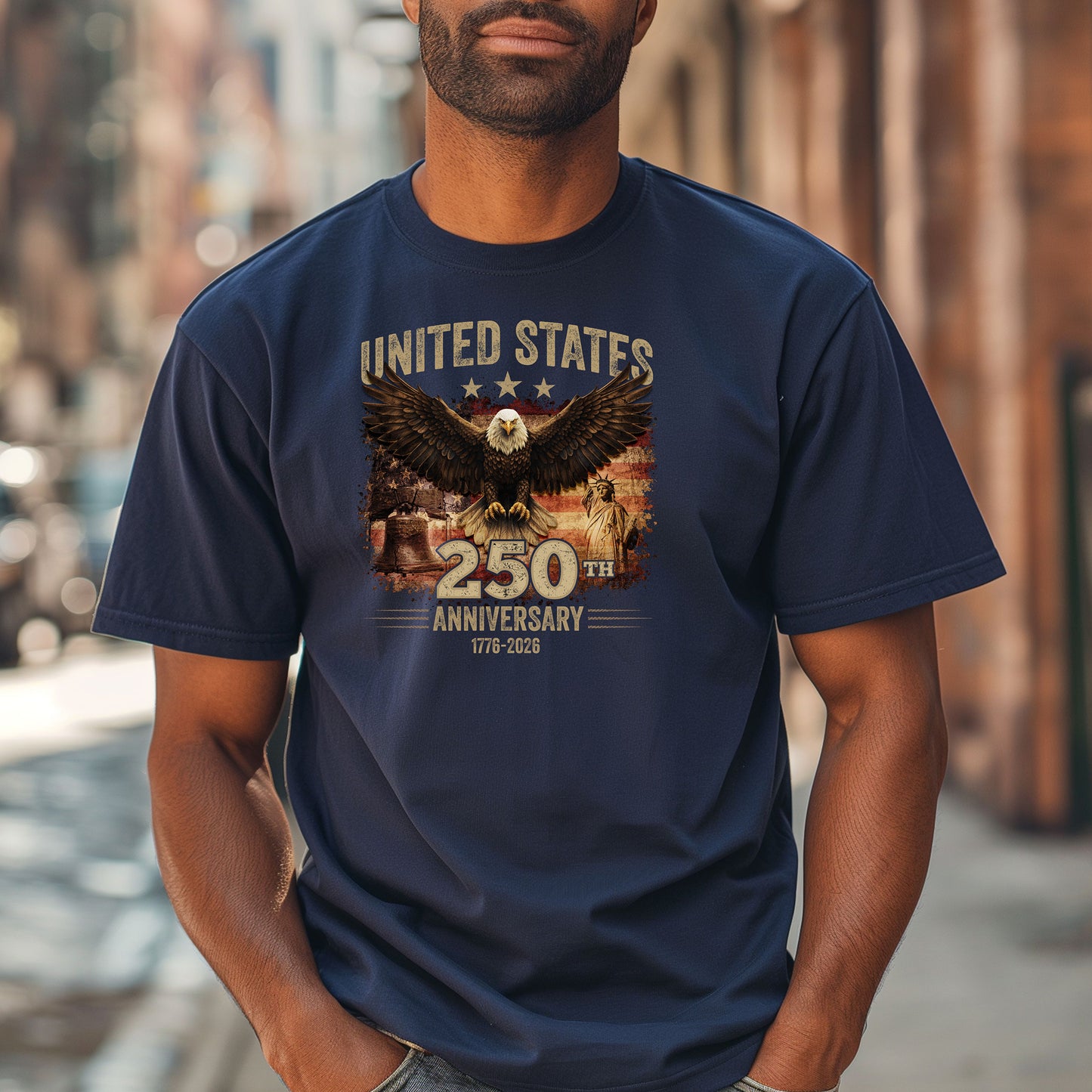 United States 250th Anniversary Eagle T-shirt, Independence America Patriotic Shirt