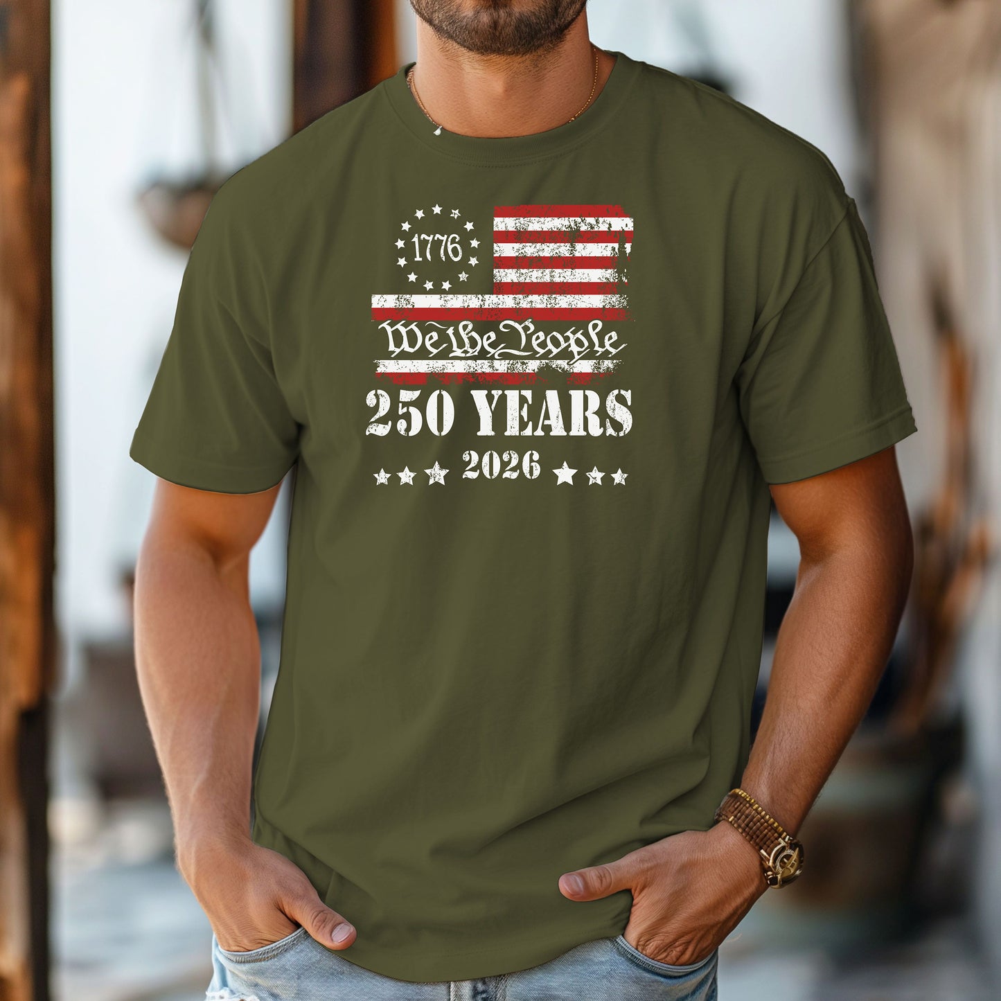 We the People 250 Years 1776-2026 T-Shirt | American Flag Independence 250th