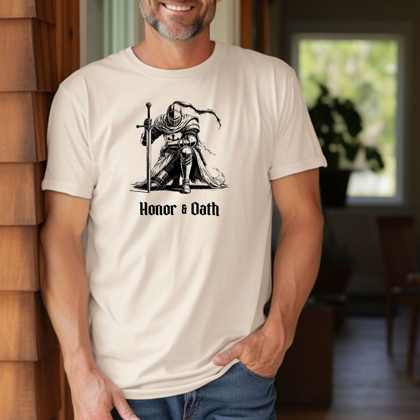 Honor & Oath Renaissance Faire T-Shirt, Medieval Knight Warrior Graphic Tee