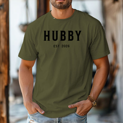 Personalized Hubby Shirt, Honeymoon Shirt, Wedding Shirt, Just Married Shirt, Matching Couple Shirt, Anniversary Tee, Engagement Announcement Shirt