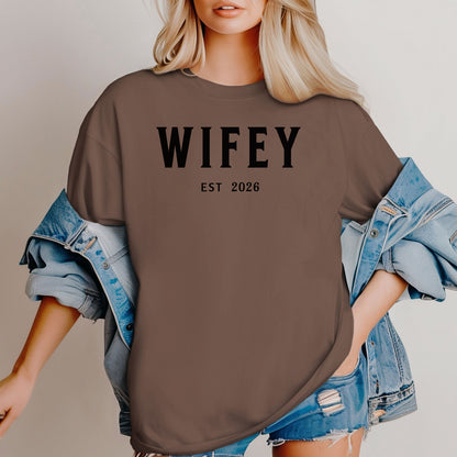 Personalized Wifey Shirt, Honeymoon Shirt, Wedding Shirt, Just Married Shirts, Matching Couple Shirt, Anniversary Tee, Bride T-Shirt