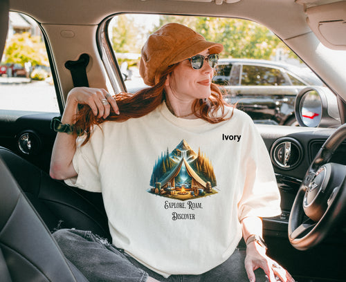 Adventure Explorer T-Shirt, Camping Tee, Travel Shirt, Nature Lovers Gift, Outdoor Adventure Apparel, Perfect for Hiking and Bonfires