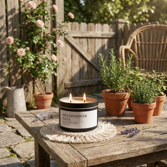 Wildflower Soul, Gardenia & Tuberose Candle, Boho Floral Scent