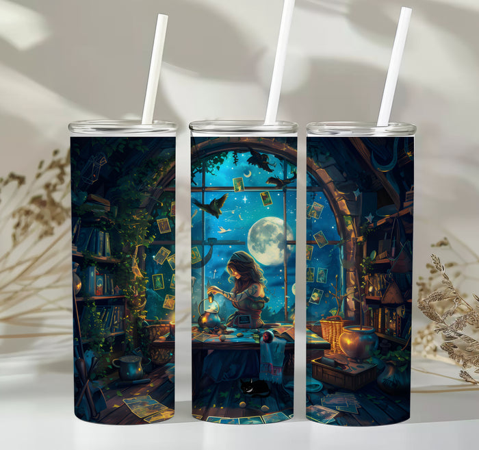 Moonlight Divination 20 oz Skinny Tumbler 