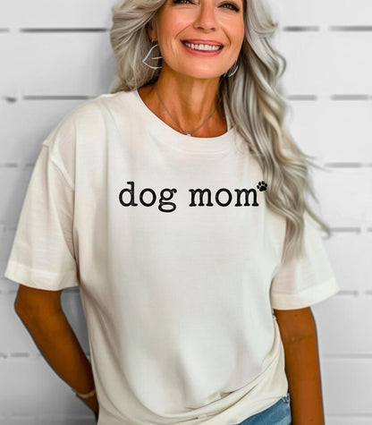 Dog Mom Paw Print T-Shirt, Fur-Baby Mom Tee