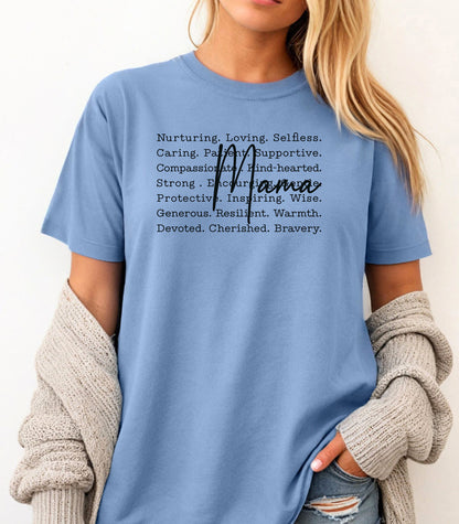 Mama Inspirational Words Mom T-Shirt, Mother's Day Gift