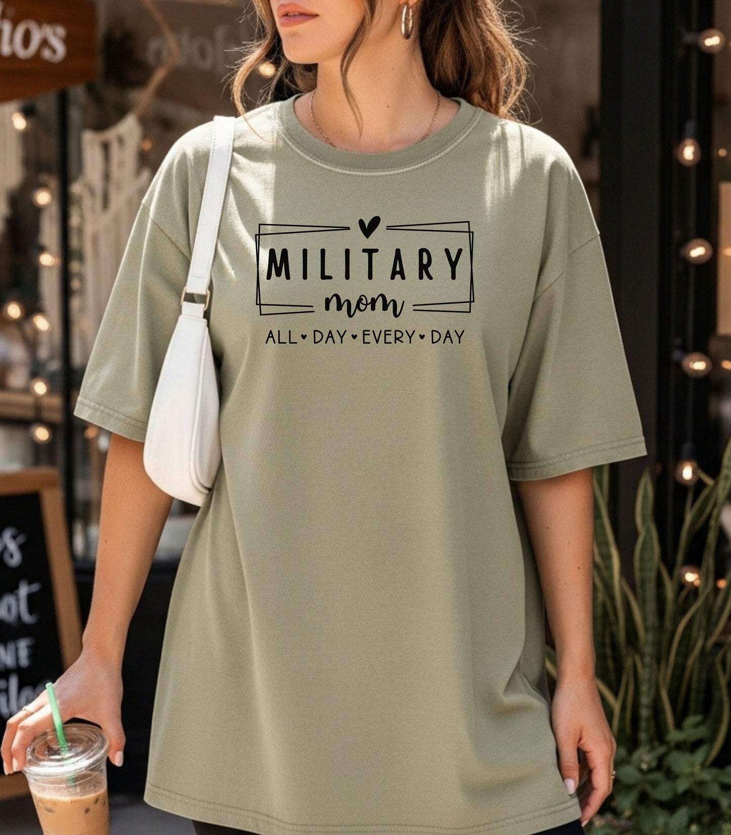 Military Mom T-Shirt, All Day Every Day Tribute Tee, Mothers Day Gift