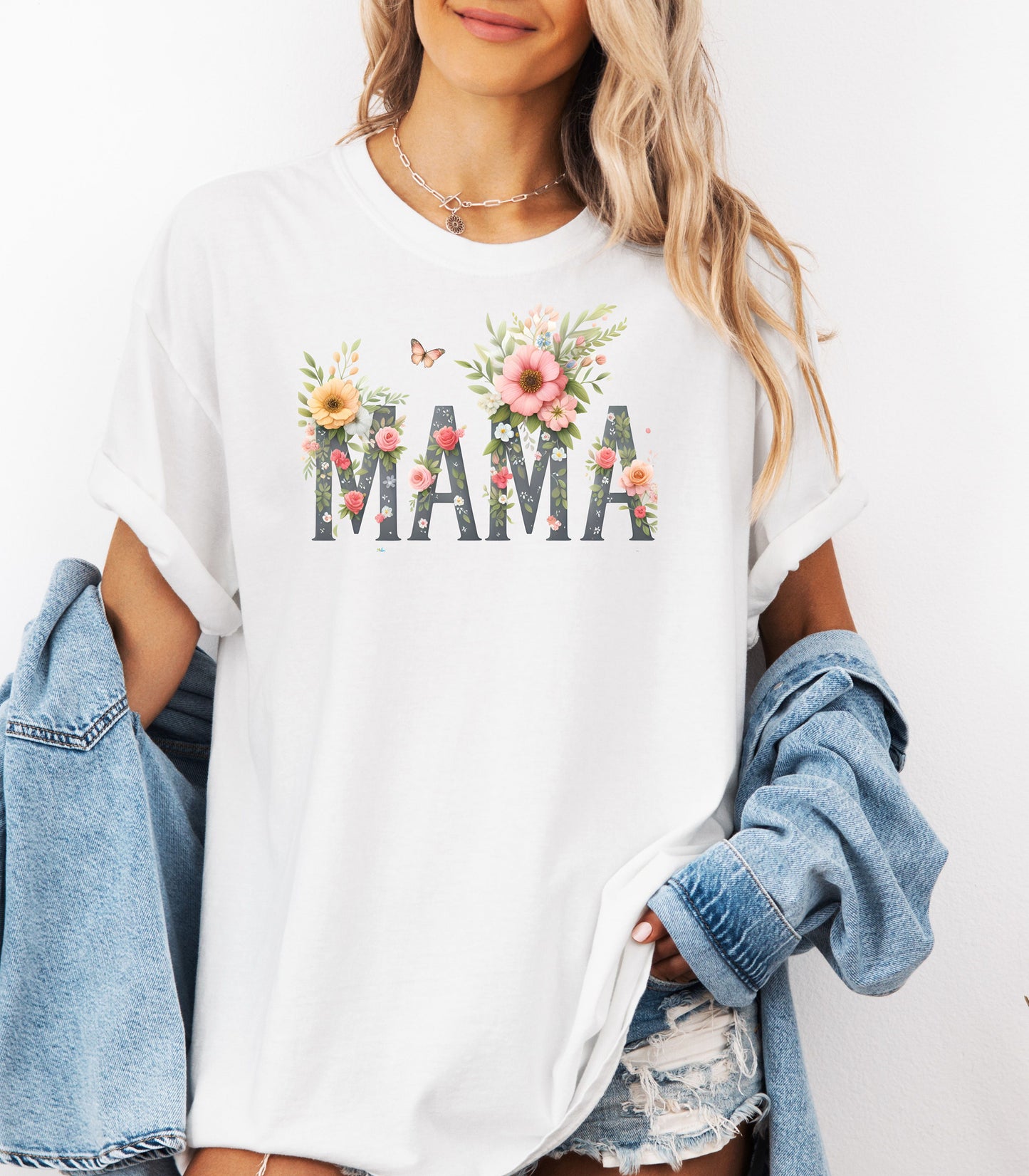 Floral MAMA T-Shirt, Floral Wildflower Tee for Moms, Mother's Day Gift