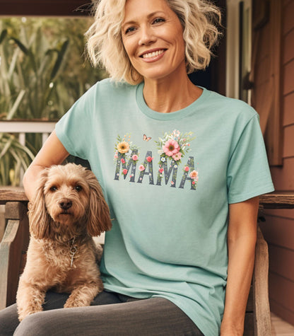 Floral MAMA T-Shirt, Floral Wildflower Tee for Moms, Mother's Day Gift
