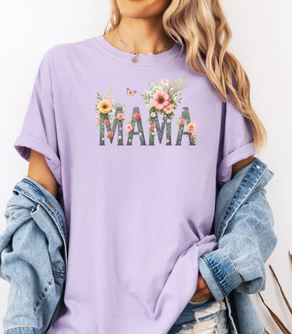 Floral MAMA T-Shirt, Floral Wildflower Tee for Moms, Mother's Day Gift