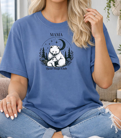 Mama Bear Hugs Club TShirt, Cute Bear Mom Tee