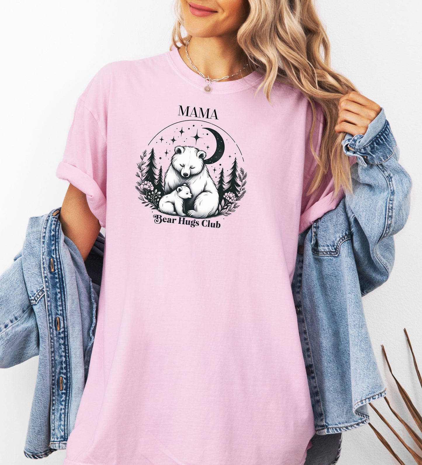 Mama Bear Hugs Club TShirt, Cute Bear Mom Tee