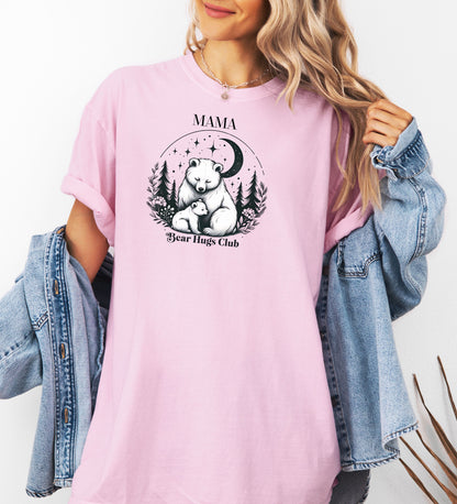 Mama Bear Hugs Club TShirt, Cute Bear Mom Tee