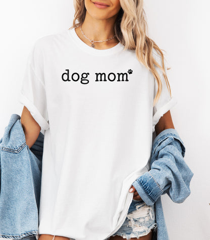 Dog Mom Paw Print T-Shirt, Fur-Baby Mom Tee