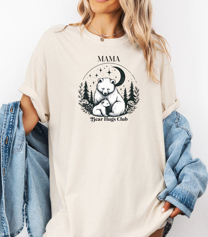Mama Bear Hugs Club TShirt, Cute Bear Mom Tee