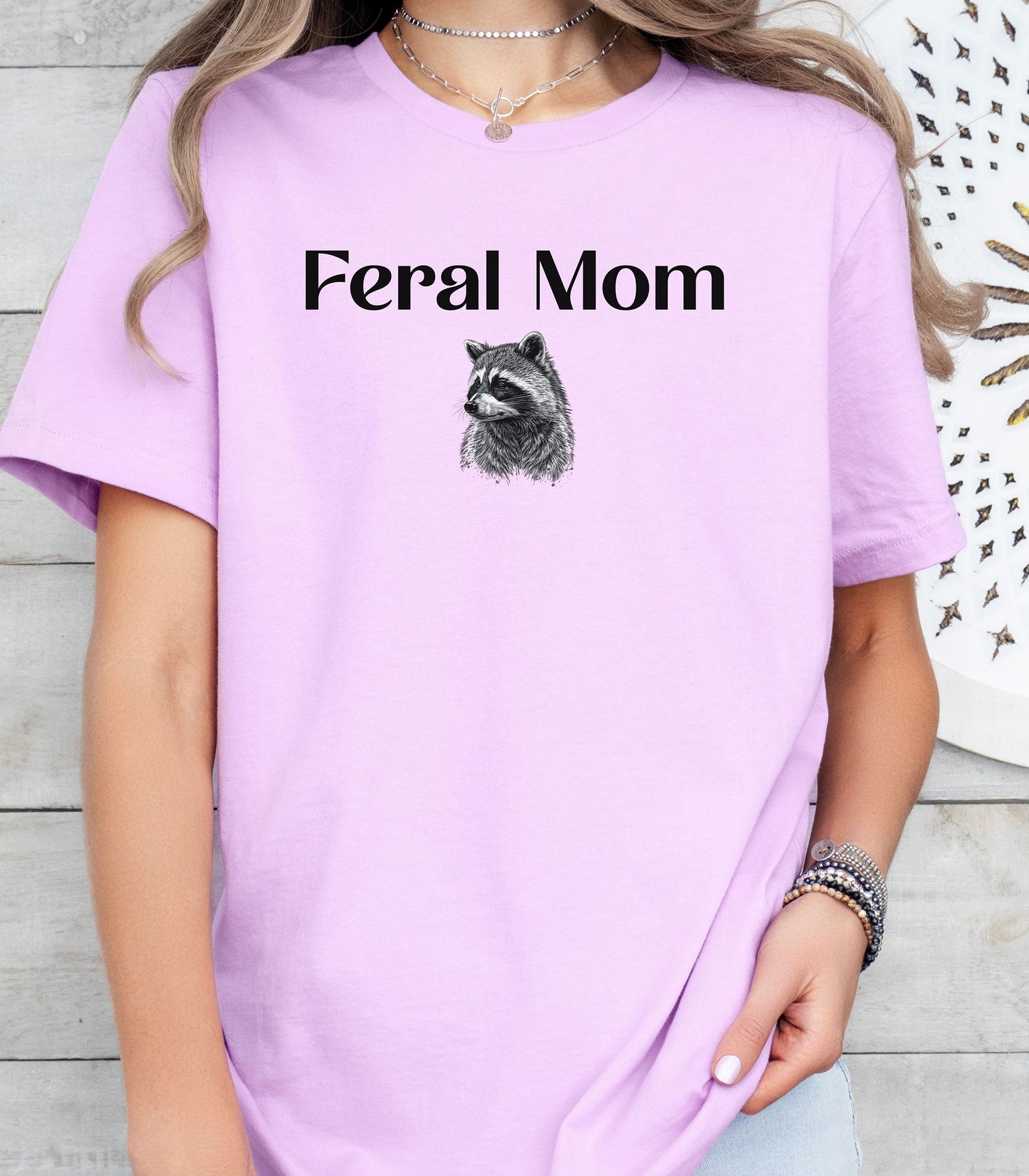 Feral Mom Raccoon Funny Mom T-Shirt