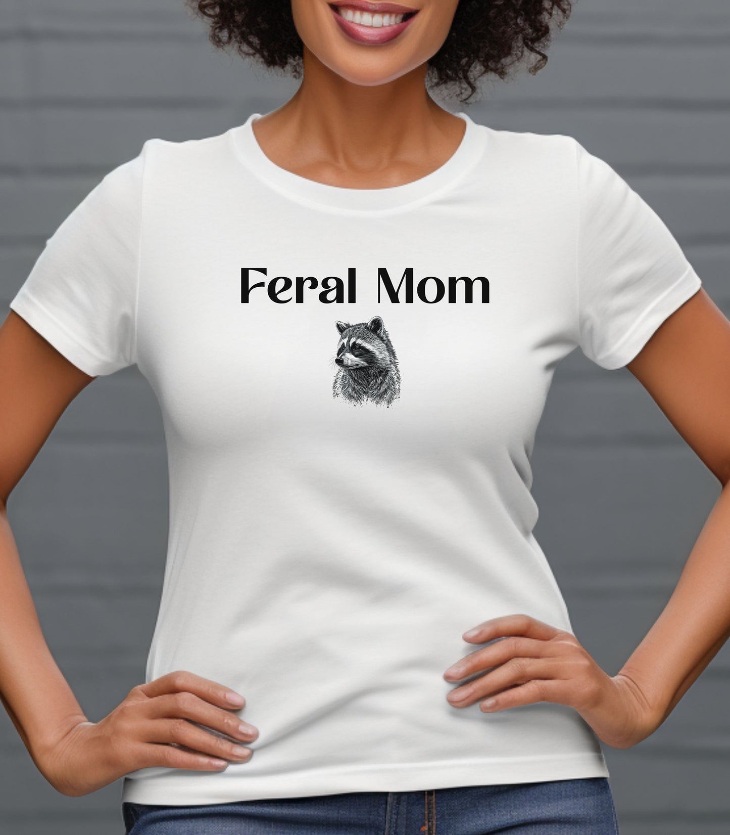 Feral Mom Raccoon Funny Mom T-Shirt