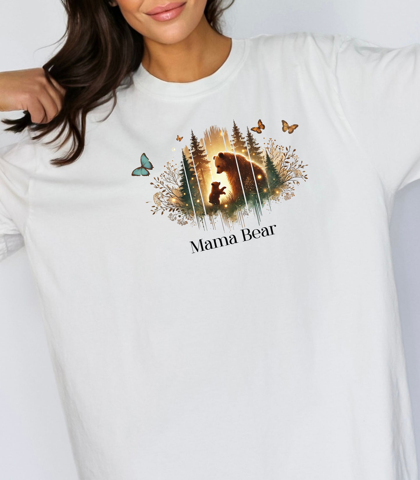 Mama Bear Woodland Mom T-Shirt