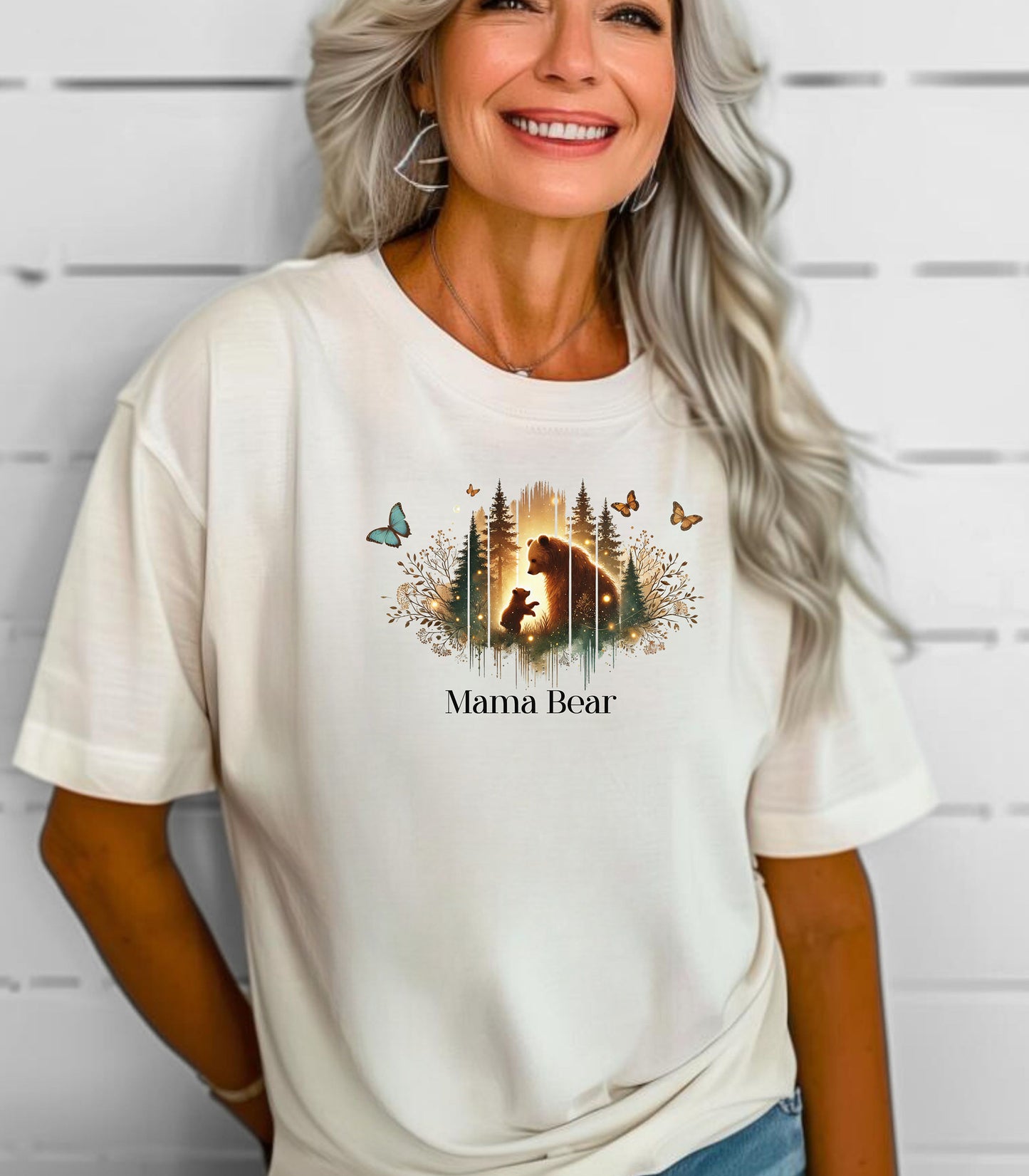 Mama Bear Woodland Mom T-Shirt