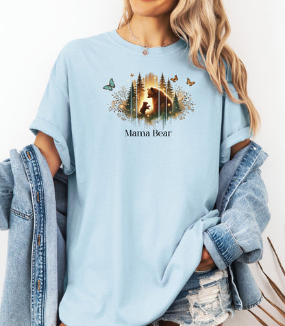 Mama Bear Woodland Mom T-Shirt
