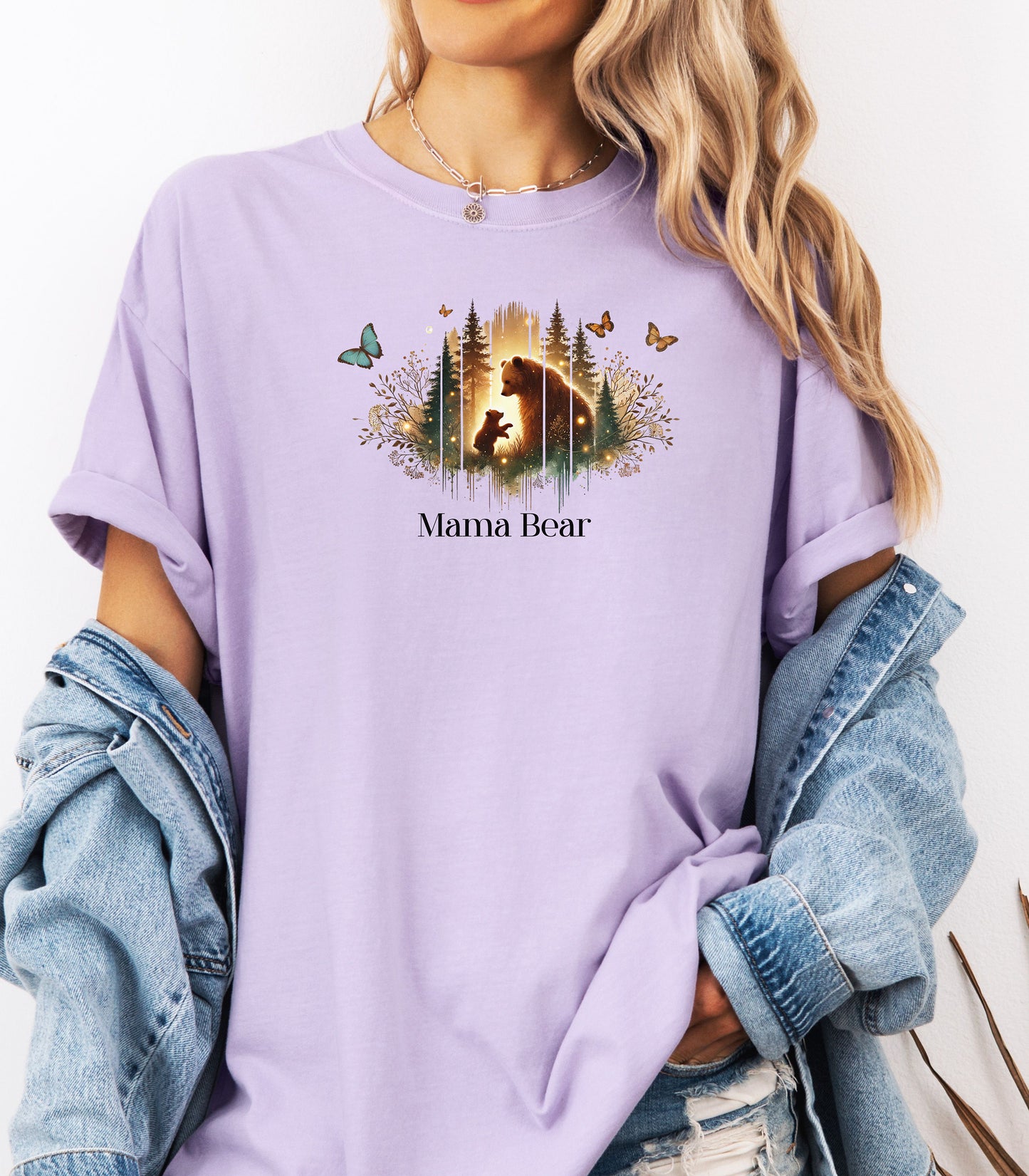 Mama Bear Woodland Mom T-Shirt