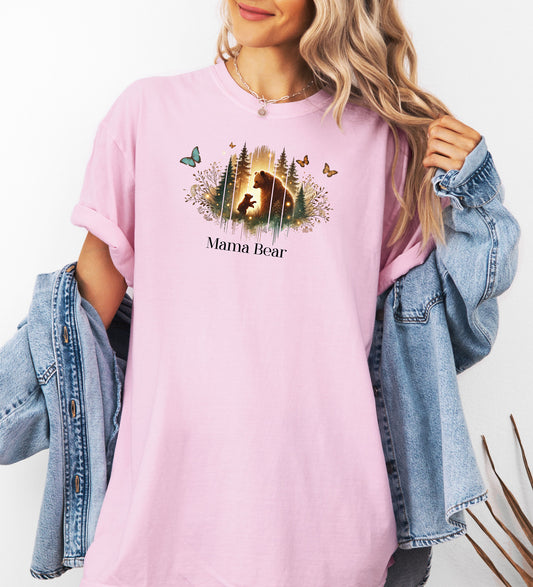 Mama Bear Woodland Mom T-Shirt