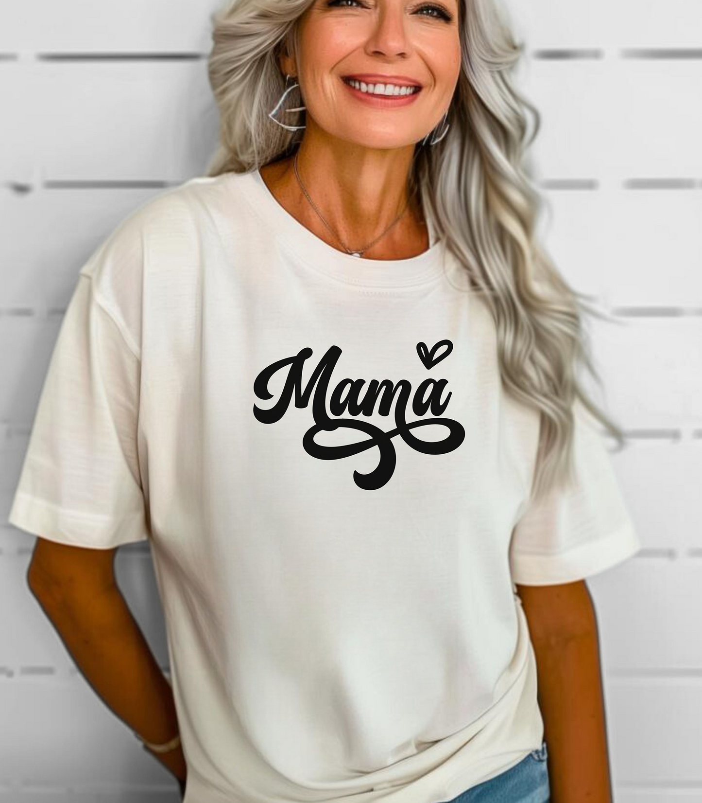 Mama T-Shirt, Heart Accent Mother's Day Tee