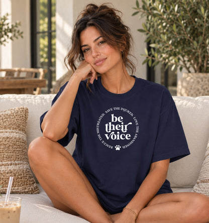 Be Their Voice T-Shirt, Animal Rescue Apparel, Conscious Clothing, Gift for Animal Lovers, Animal Advocacy Tee