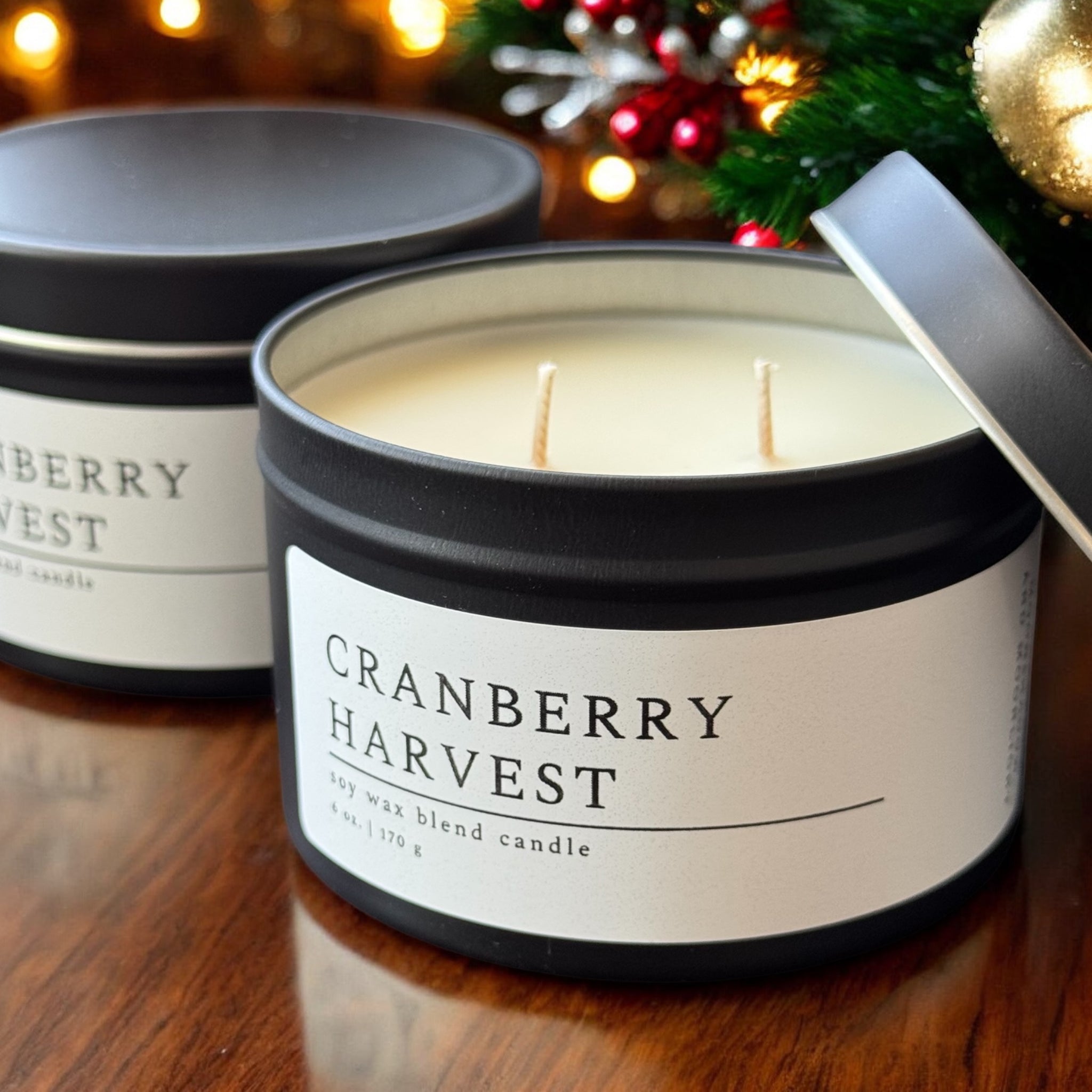 Cranberry Harvest Soy Wax Blend Candle, 6 oz 2-Wick