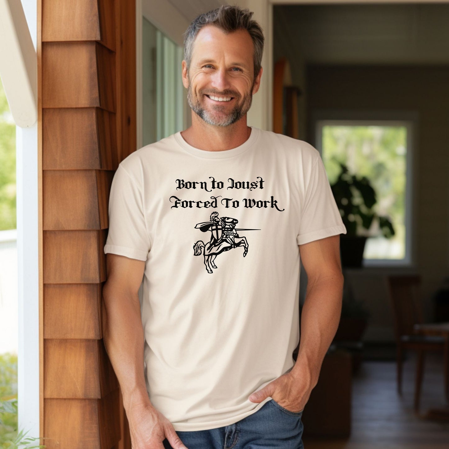 Born to Joust Forced to Work Tee, Renaissance Faire T-Shirt