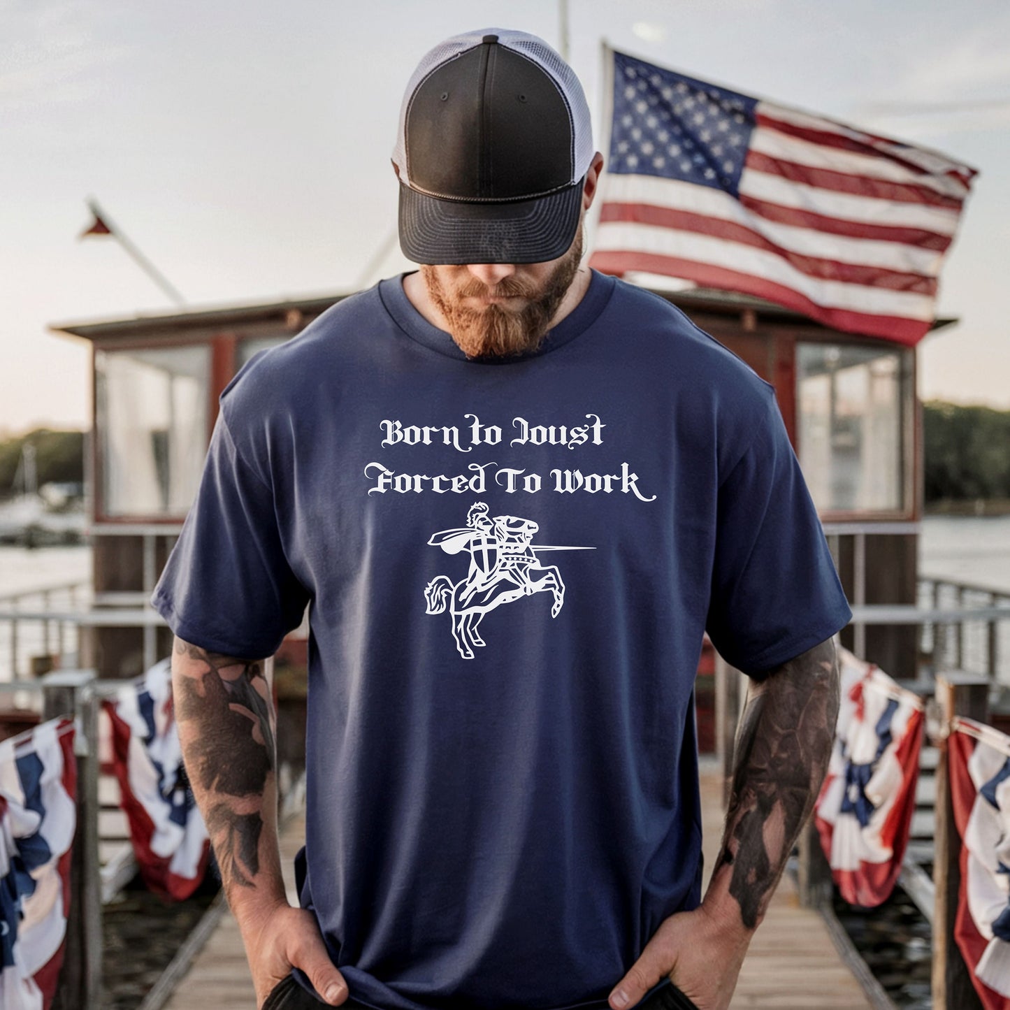 Born to Joust Forced to Work Tee, Renaissance Faire T-Shirt