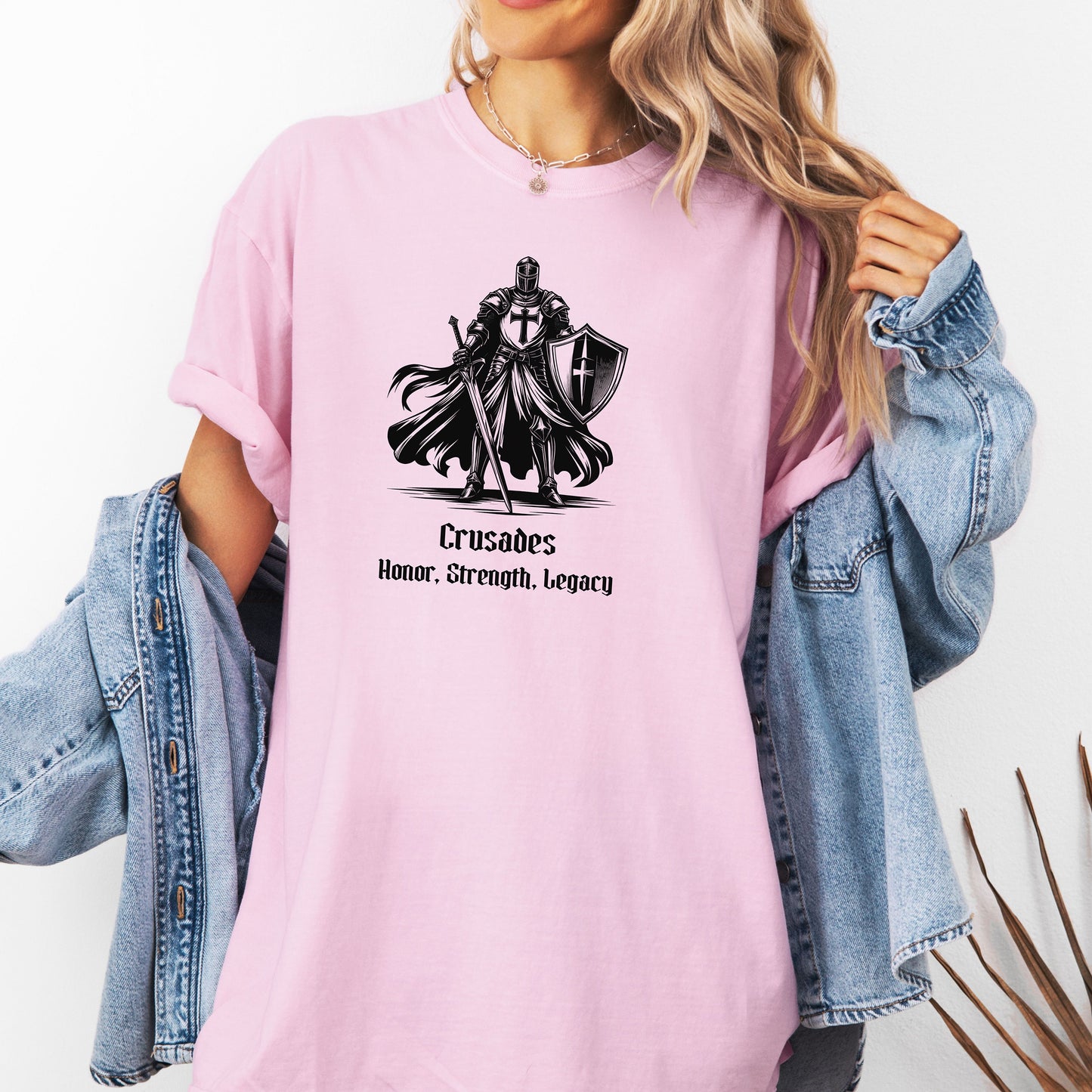 Knight Templar Renaissance Faire T-Shirt, Medieval Crusader Armor Graphic Tee