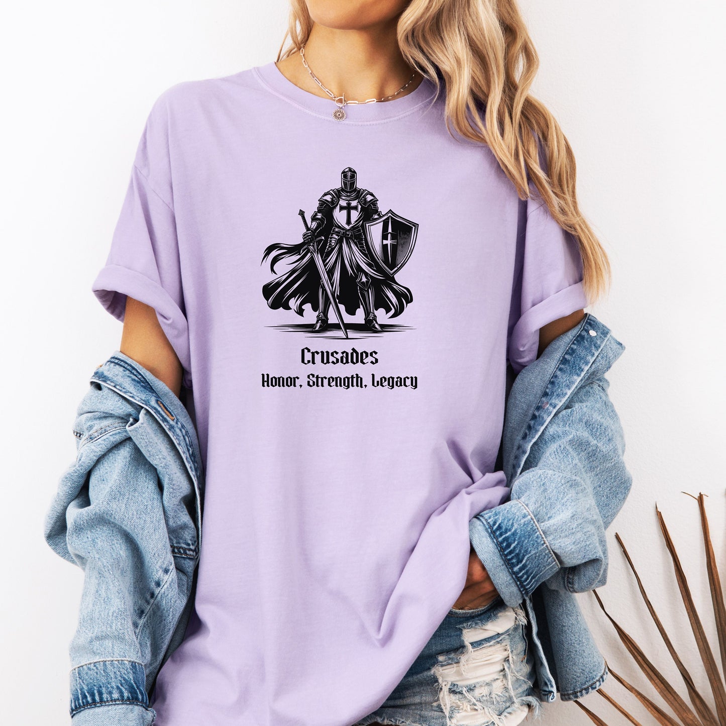 Knight Templar Renaissance Faire T-Shirt, Medieval Crusader Armor Graphic Tee