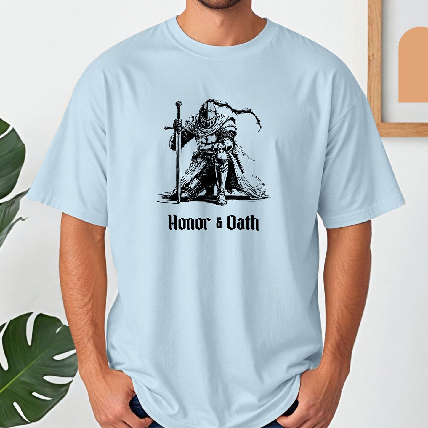 Honor & Oath Renaissance Faire T-Shirt, Medieval Knight Warrior Graphic Tee
