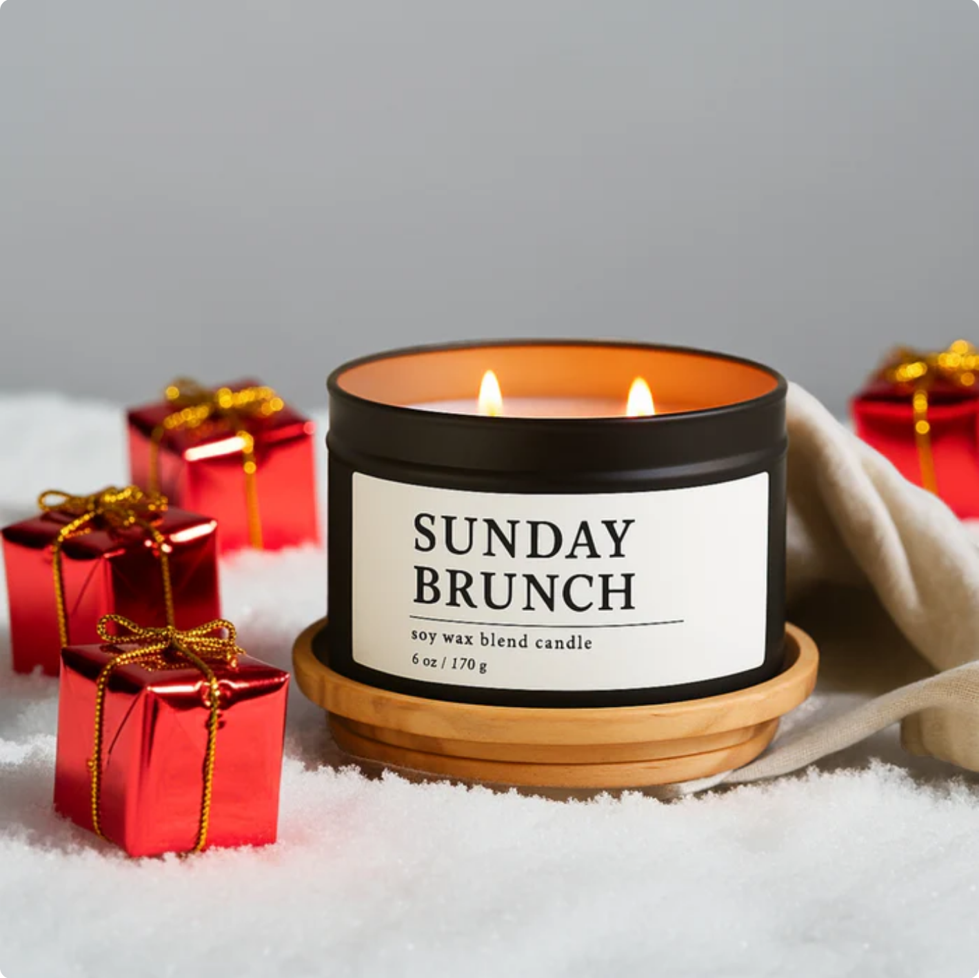 Sunday Brunch Soy Wax Blend Candle, 6 oz, 2 Wick Tin
