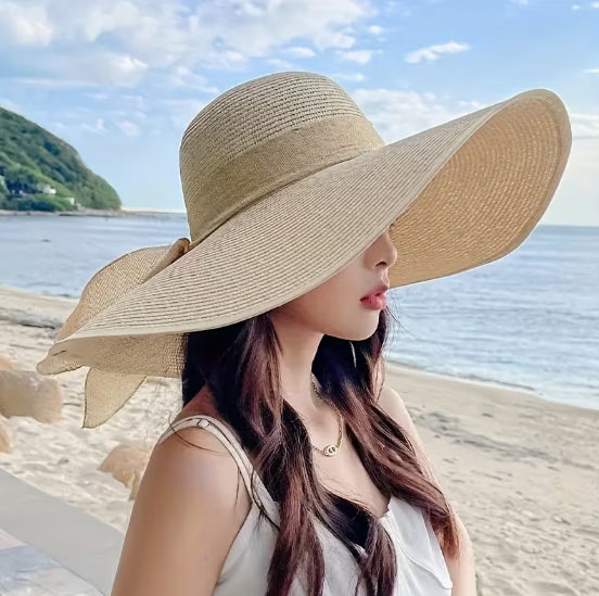Wide Brim Sun Hat,  Boho Floppy Beach Hat