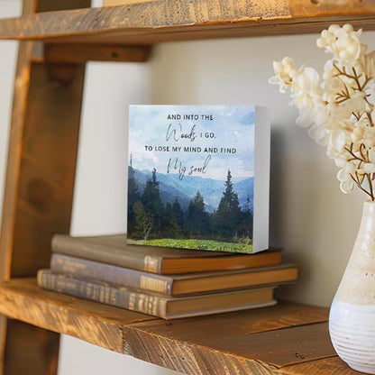 Into the Woods Inspirational Décor, Mountain & Forest Quote