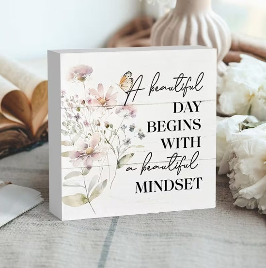 Beautiful Mindset Inspirational Décor | Boho Wildflower Quote