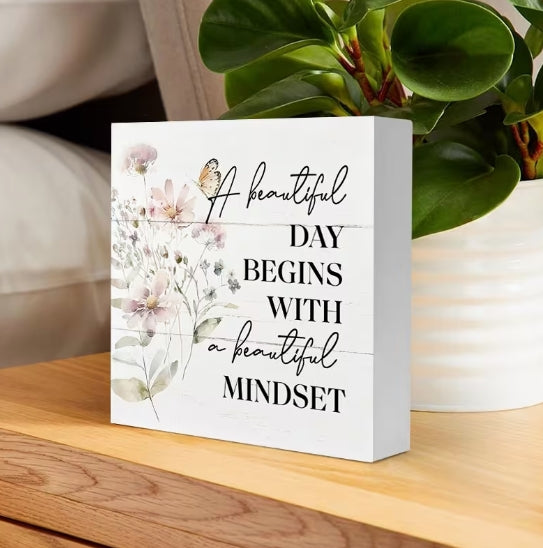 Beautiful Mindset Inspirational Décor | Boho Wildflower Quote